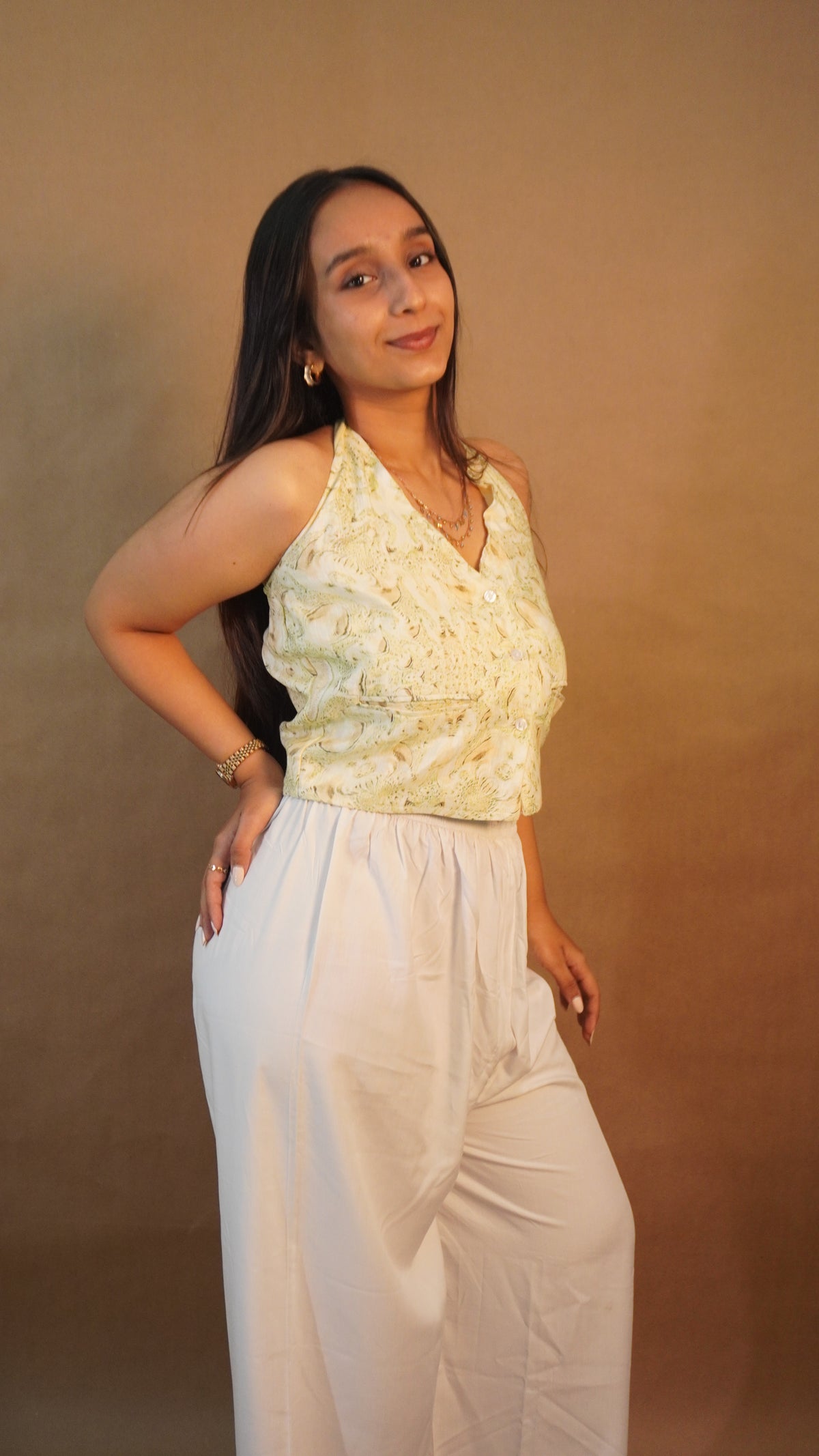 Tie Up Halter Neck