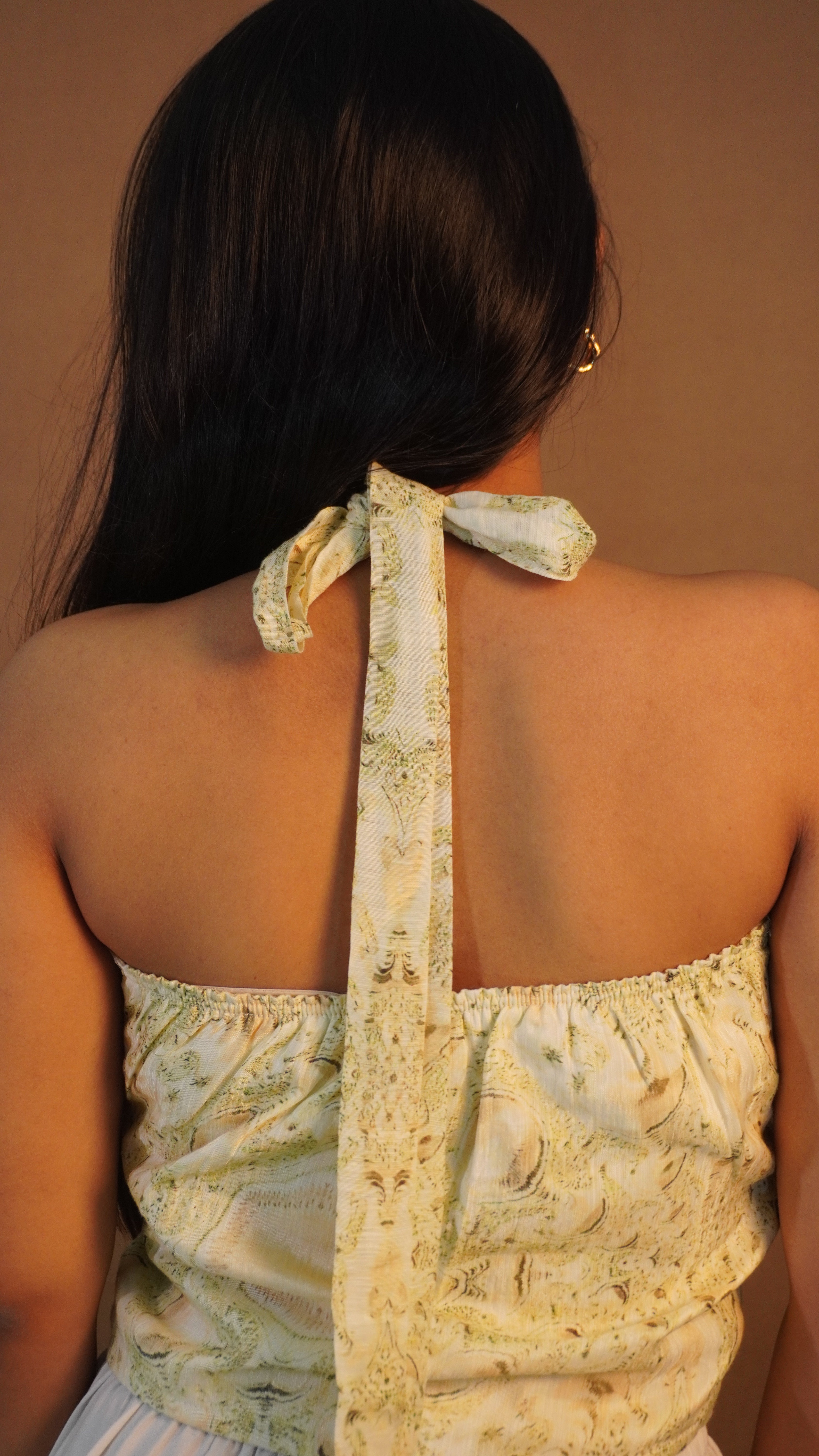 Tie Up Halter Neck