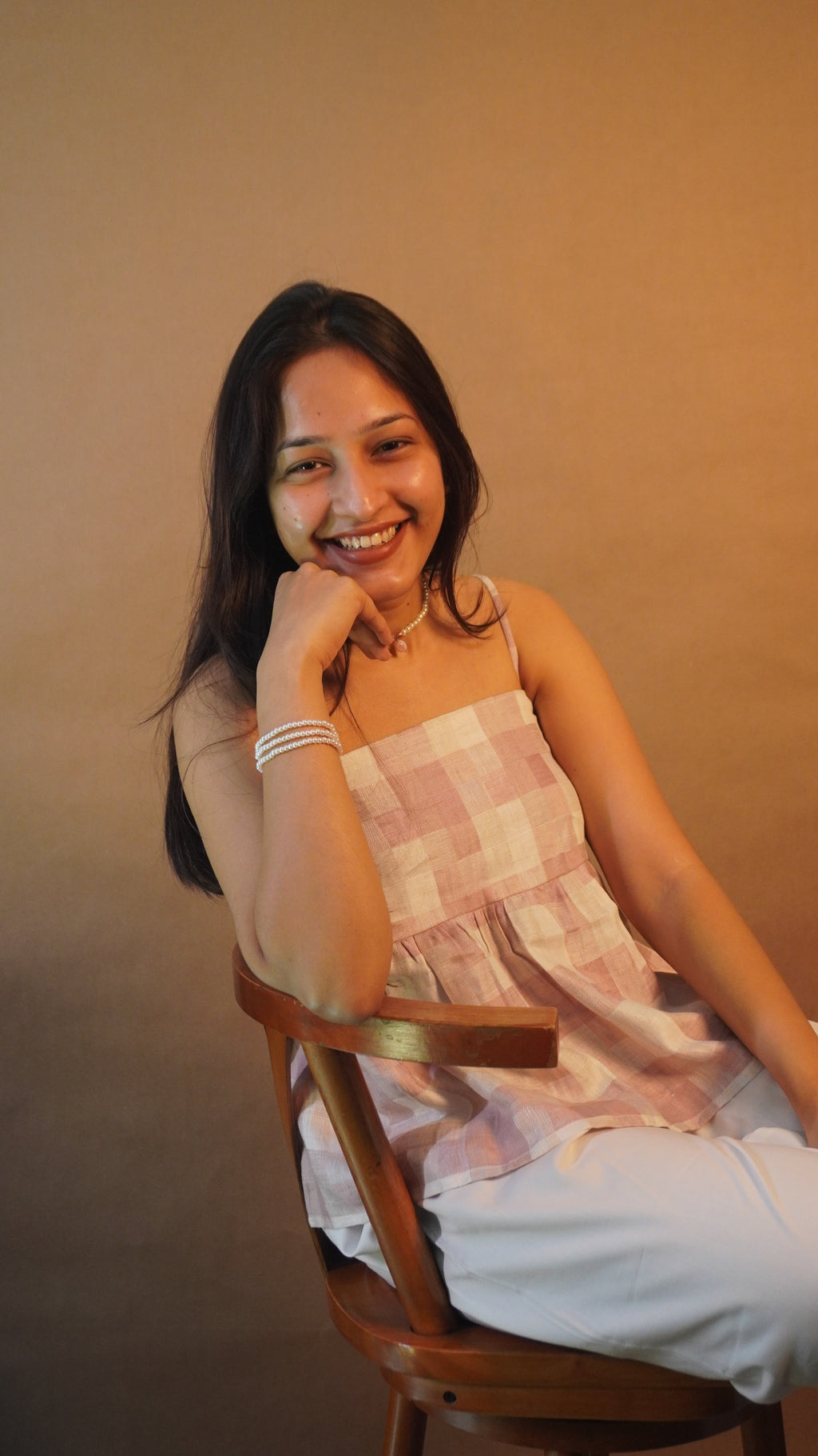 Checkered Short Top