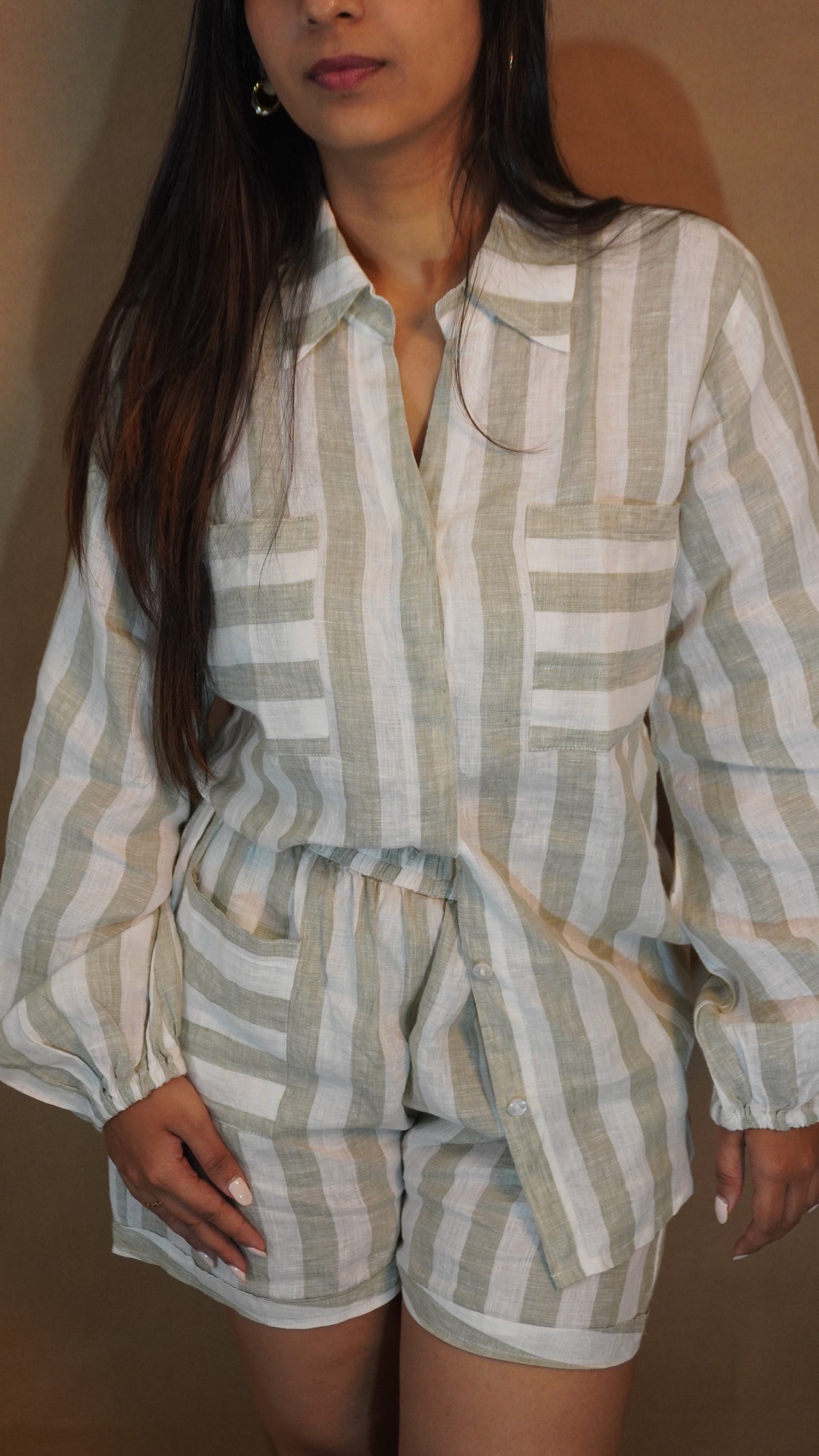 Striped Short Set